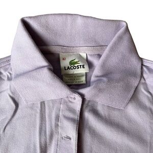 Lacoste Collared Knit Shirt in Lavender